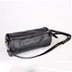 black woven crossbody bag